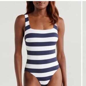 BONDI BORN Margot Stripe One-Piece Swimsuit Size XL